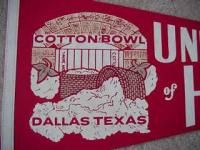1977 Houston Cougars Cotton Bowl Classic Pennant   UNSOLD and UNUSED