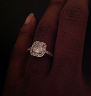 Henri Daussi Platinum Diamond Engagement Ring