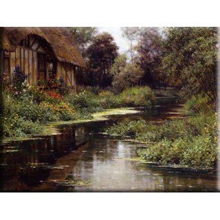 Summer Afternoon, Normandy 16x12 Streched Canvas Art by