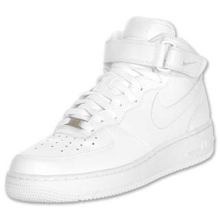 Mens Nike Air Force 1 Mid Casual Shoes White/White