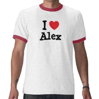 Amo el personalizado del corazón de Alex personali T Shirt de