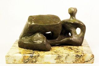 Henry Moore Reclining Female Bronze Sculpture Signed and Numbered