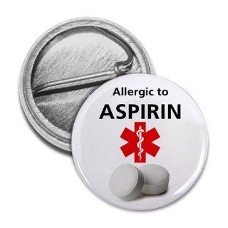 ALLERGIC TO ASPIRIN Medical Alert 1 inch Mini Pinback