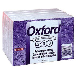 Oxford(R) White Recycled Index Cards, Ruled, 3 x 5, Pack
