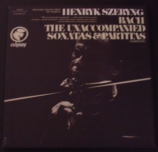 Henryk Szeryng Bach Unaccompanied Sonatas Partitas Complete Odyssey 3