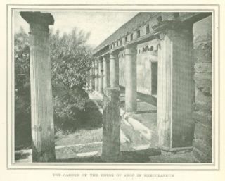 excavated corner of Herculaneum Garden of the House of Argo bronze