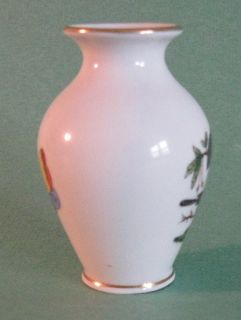 Herend China Rothschild Bird Insect Decor Vintage Porcelain Amphora