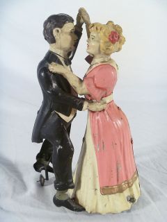 ANTIQUE GUNTHERMANN GERMANY DANCING COUPLE TIN CLOCKWORK TOY WIND UP