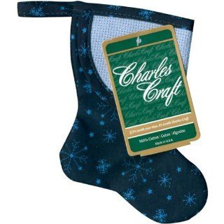 Mini Quilted Christmas Stocking 5 Blue Snowflakes