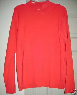 Coldwater Creek Red Crossover Neck Sweater 1x 2X 3X