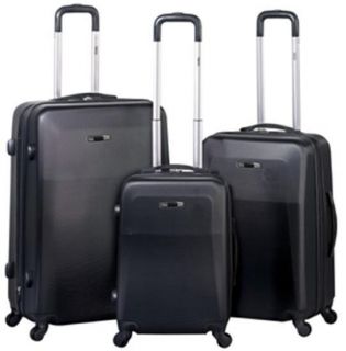 Heys USA TC Planaris Lite Expandable 4WD Spinner Luggage Set Black