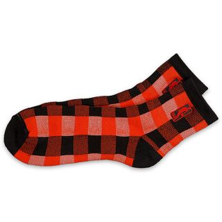 NBA Mens Sock Buffalo Plaid  Black/Red