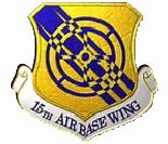  Air Force 15th Air Base Wing 15 abw Hickam Hawaii Color Patch