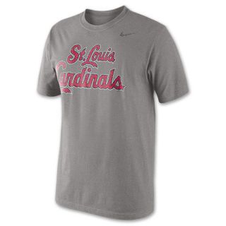 Mens Nike Tri Blend Logo St. Louis Cardinals MLB Baseball T Shirt