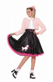 50s Sweetheart Deluxe Poodle Skirt Costume Set Adult