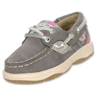 Sperry Top Sider Bluefish Crib Shoes Grey/Pink