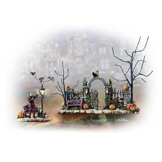 The Munsters Halloween Gate Village Accessory Set by Hawthorne Village