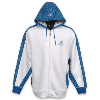 Jordan Mens Speckle Flight Hoodie White/Ocean Blue