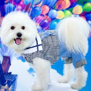 New   Navy Overalls for Cute Dogs Apparel Fashion