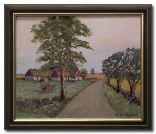 Hjalmar Lindblom 1901 1989 Swedish Art Oil Painting