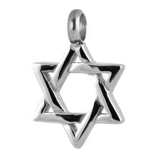 Stainless Steel Judaica Star of David Pendant Religious
