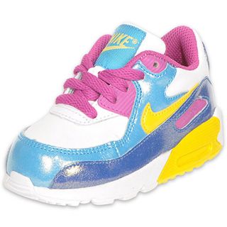 Nike Air Max 90 Toddler Running Shoes White/Blue