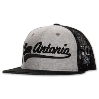 adidas San Antonio Spurs NBA Mesh Snapback Hat Grey