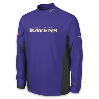 Reebok Mens Baltimore Ravens Force Longsleeve Mock Turtleneck