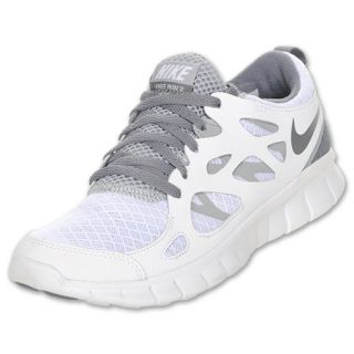 Nike Free Run 2 Kids Running Shoes White/Cool Grey
