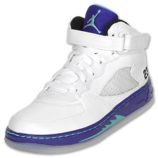 Jordan Preschool AJF 5 Basketball Shoe White/Grape