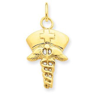 14k Nurse Symbol Charm Jewelry