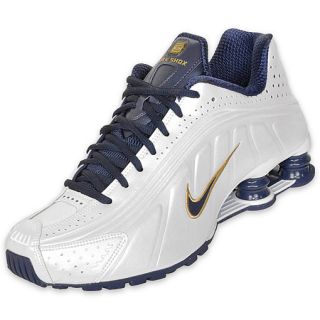 Nike Mens Shox R4 Running Shoe White/Midnight Navy