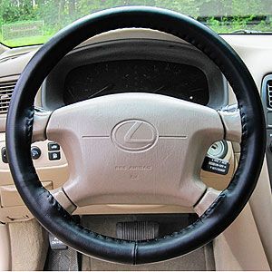 Cgrey Wheelskins Leather Steering Wheel Cover Gray