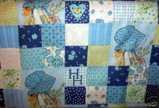 Valance Holly Hobbie Hobby Traditional Patchwork Blue