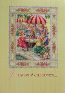 Holly Pond Hill Rabbit Congratulations Celebration Card