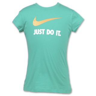 Nike Just Do It Swoosh Kids Tee Shirt Green