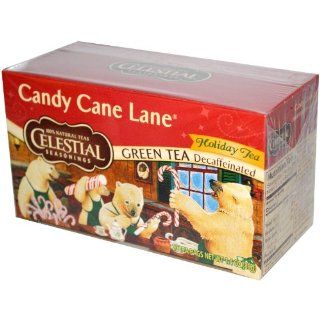 Candy Cane Lane Green Holiday Tea decaf 20 Tea Bags 