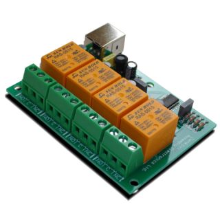 USB Four 4 Relay Card for Home Automation Software