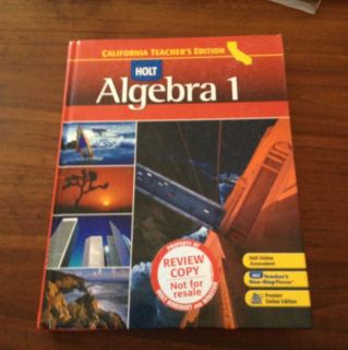 Holt California Algebra 1 Teachers Edition 0030923409