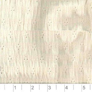 48 Wide Eyelet Pucker Knit Ivory Fabric By The Yard