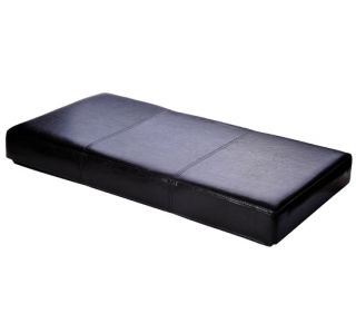 Black Folding Storage Ottoman Deluxe Bench Seat Furniture Box Leather