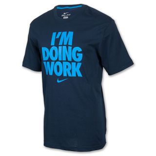 Mens Nike Im Doing Work Tee Obsidian/Photo Blue