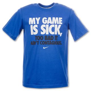 Nike My Game is Sick Kids Tee Shirt Storm Blue