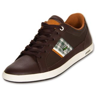 Lacoste Europa Tartan Mens Casual Shoes Brown/Off