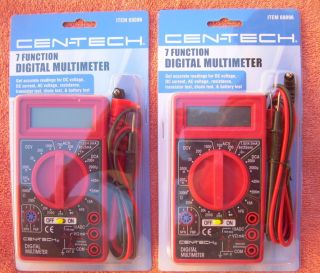  Digital Multimeter 7 Function Battery Home Auto Current Tester