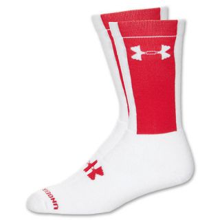 Under Armour Twister Crew Mens Socks White/Red