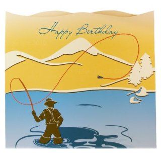 Happy Birthday / Fisherman Greeting Card and Envelope