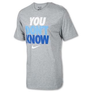 Mens Nike QT You Dont Know Tee Shirt Dark Grey