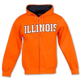 Illinois Fighting Illini NCAA Mens Hooded Full Zip Sweatshirt