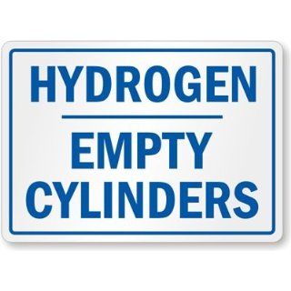 Hydrogen, Empty Cylinders Label, 7 x 5